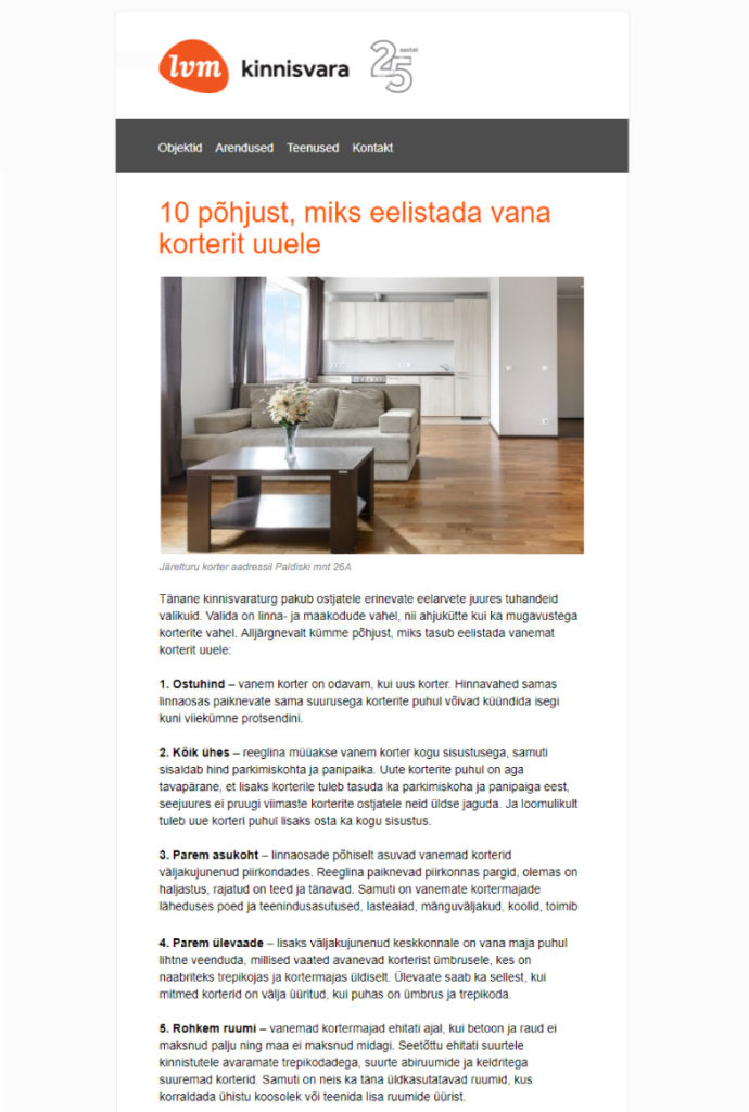 LVM Kinnisvara: nagu kaks tilka vett